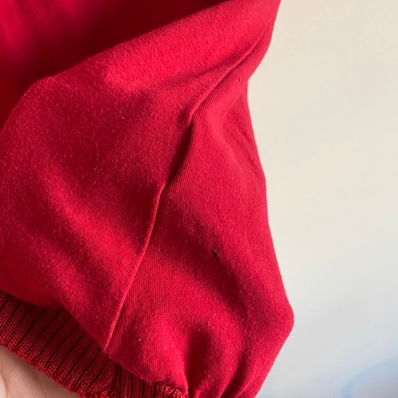 MOSCHINO Jeans Vintage 90s Red Lace Button-Up Pearl Blouse - Picture 5 of 5